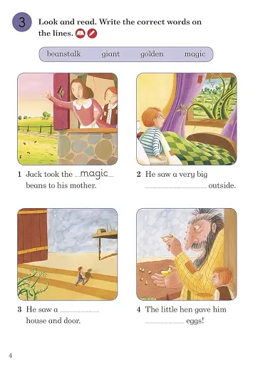 Ladybird Readers 3 Jack and the Beanstalk Activity Book - фото 4