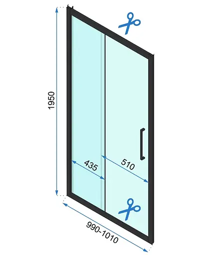 Душевая кабина Rea Rapid Slide 100x100 black пристенная REA-KPL-09876, Черный матовый, Универсальная, прозрачная - фото 6
