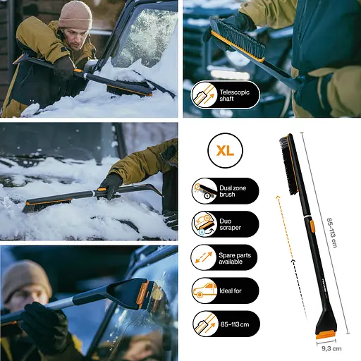 Щітка-скребок телескопічна Fiskars X-series XL 85–113 см (1078493) - фото 4