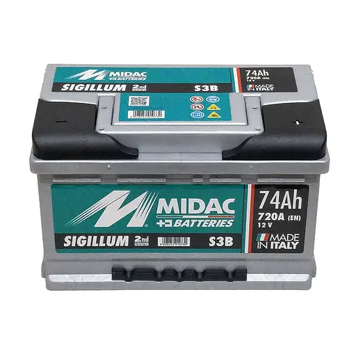 Акумулятор 6СТ-74A MIDAC Sigillum 12V, 74Ah (-/+) низький євро, EN720А - фото 2
