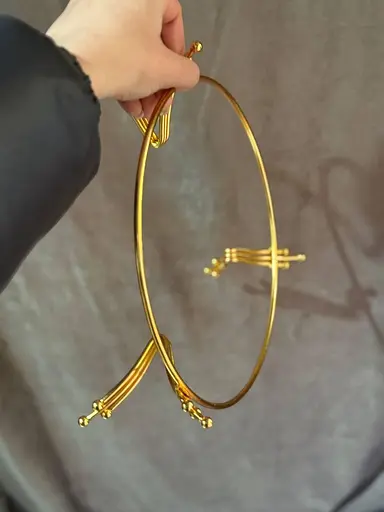 Керамическое блюдо 1573B для сервировки с декоративной подставкой 25 см - фото 7