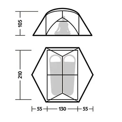 Намет двомісний легкий Naturehike Mongar CNK2550WS016 15D Сірий - фото 2