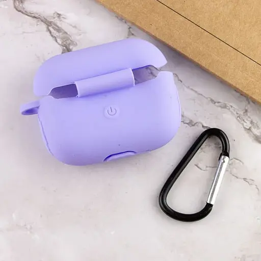 Силиконовый футляр New с карабином для наушников Airpods Pro - фото 4