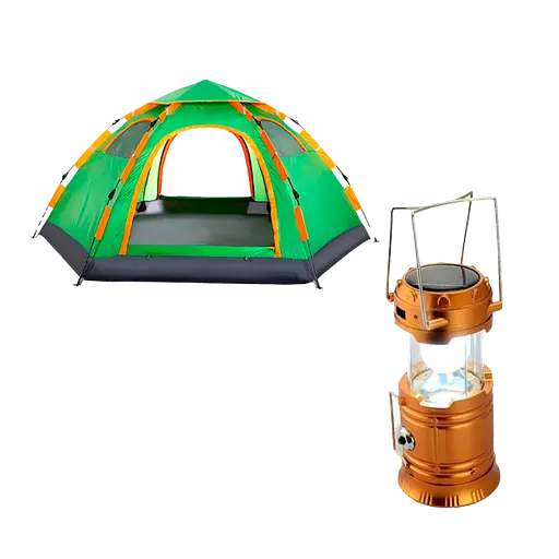 Автоматическая палатка - Smart Camp ( 4-х местная ) + Универсальный фонарь туриста 3 в 1 - фото 1