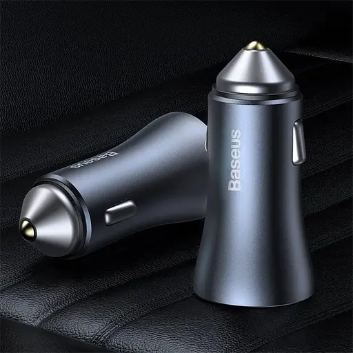 Зарядный автомобильный набор BASEUS Golden Contactor Pro Dual Quick Car Charger Set 40w TZCCJD-B0G - фото 9