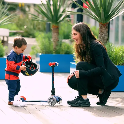 Самокат Micro Mini Deluxe Foldable LED Синій (MMD196) - фото 11