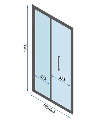 Душевая кабина Rea Rapid Fold 80x100 gold пристенная REA-KPL-09402, Универсальная, прозрачная, золотой - фото 6