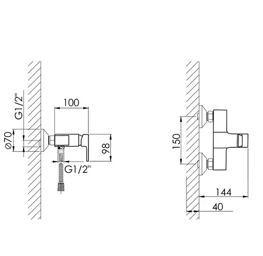 Смеситель для душа Lidz Wawel 010 LDWAW010CRM45390 - фото 3