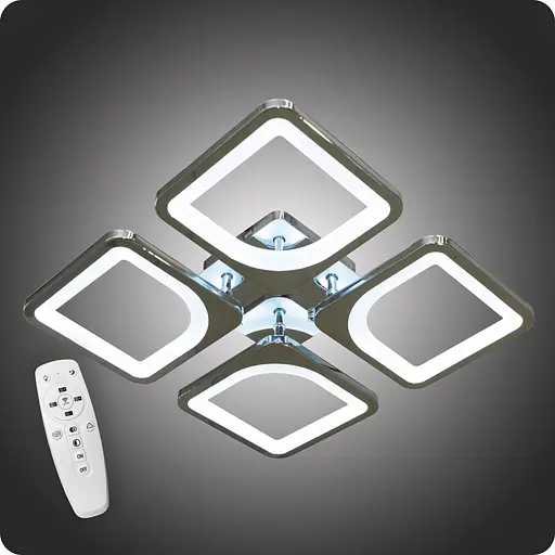 Люстра світлодіодна 517 Dlight з пультом 65Вт Хром (01773) - фото 2