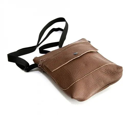 Шкіряна сумка на плече Gofin 20х22 см sum0009941 - фото 2