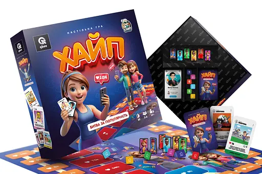 Настольная игра ХАЙП Битва за популярность, 31x31x5.5 см, QB701-007