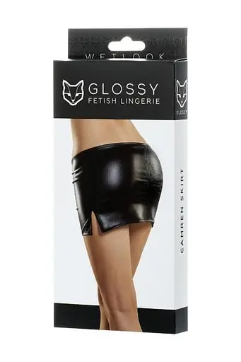 Мини-юбка Glossy Fetish Lingerie L черный - фото 4