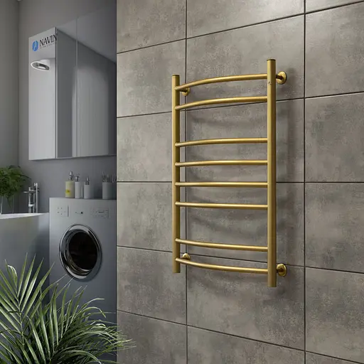 Водяна рушникосушка Navin Камелія 500x800 матове золото 12-228153-3680, Золотий - фото 4