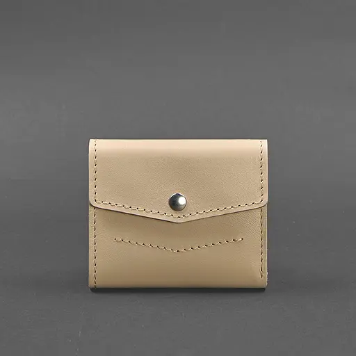 Женский кожаный кошелек 2.1 светло-бежевый - фото 6