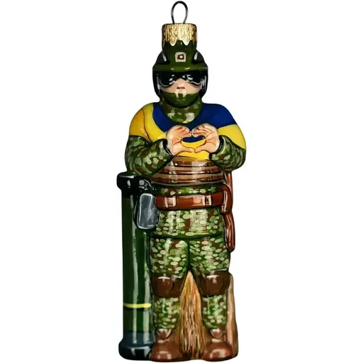 Ялинкова прикраса Різдвяні історії Воїн світла скло (4820001109702)