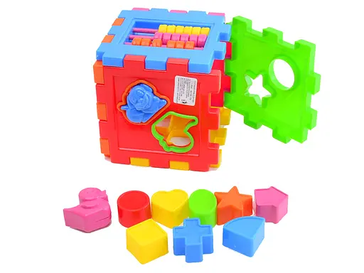 Логічний шестигранник-сортер із фігурами тварин Kinderway, 50-104 - фото 3