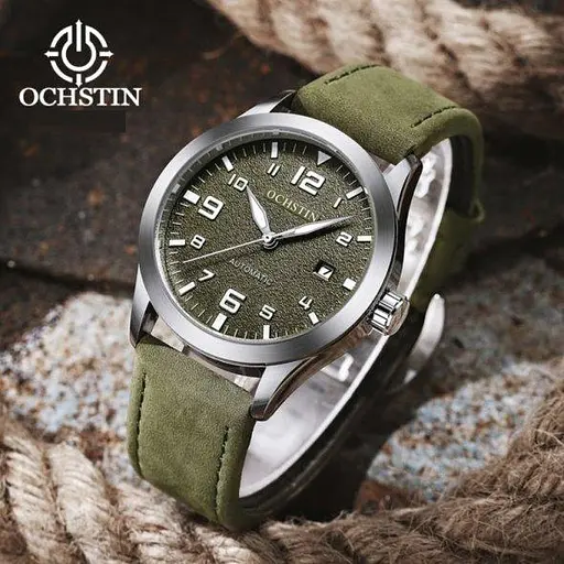 Водостойкие механические часы Ochstin Military silver - фото 8
