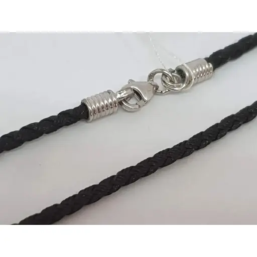 Ювелирный шнурок из текстиля Малина с серебряными вставками. 337/Р 50 55 - фото 2