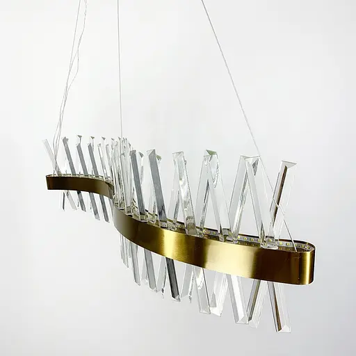 Видовжена люстра з кришталевоподібними паличками Line.F 7006-1000S - фото 5