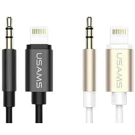 Кабель Usams Lightning To DC 3.5 мм Male Audio Line US-SJ093 для iPhone 7 - фото 1