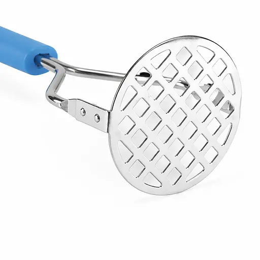 Толкушка картофелемялка для картошки с пластиковой ручкой 22.5 см, Kitchen Master Голубой 86711 - фото 4