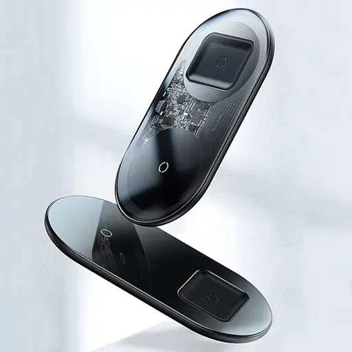 Беспроводное зарядное устройство для Baseus Simple 2 in 1 18 W для телефона и наушников (WXJK-01) - фото 3