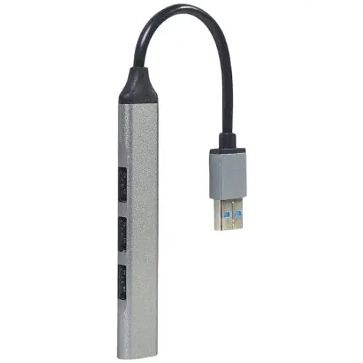 Хаб Usb Gembird UHB-U3P1U2P3-02, Grey, Usb 3.1 - 1xUsb 3.1 / 3xUsb 2.0, кабель 13 см, алюминиевый корпус - фото 1