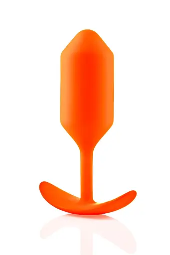 Анальна пробка B-Vibe Snug Plug 3, 12.7 см (помаранчевий) - фото 2