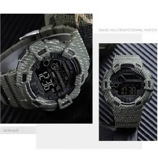 Мужские спортивные часы Skmei 1472 Champion Зеленые - фото 4