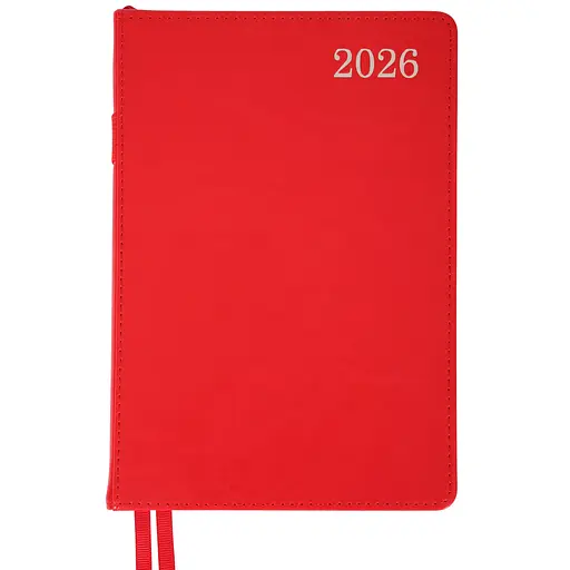 Дневник-деловая записная книжка А5 Leo Planner датированный 2026 City красный 368 страниц (252666)