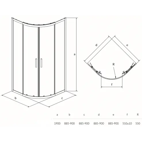Душевая кабина Cersanit Zip 90x90 S154-002 , прозрачный, хром - фото 4