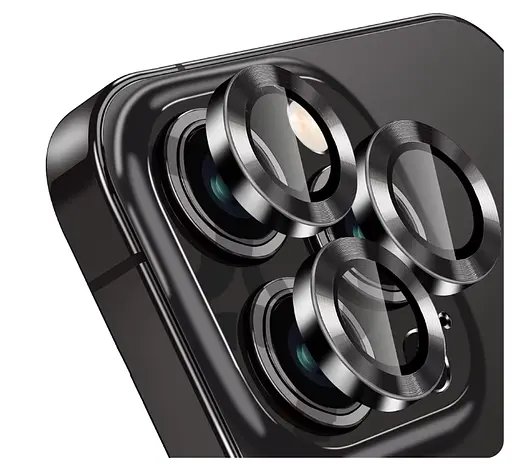 Защитное стекло на камеру DK для Apple iPhone 16 Pro Lens Metal Ring Eagle Eye 018409 black - фото 3