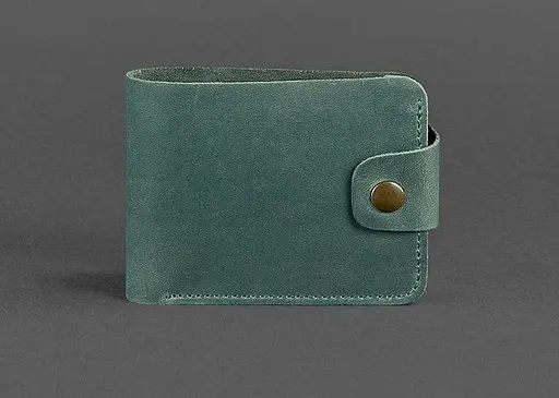 Шкіряне портмоне 4.3 зелене Crazy Horse - фото 1