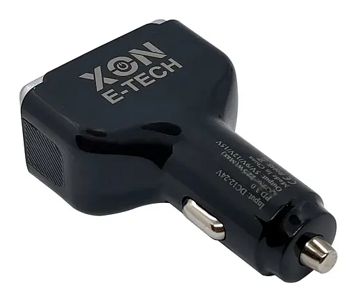 Автомобильное зарядное устройство XON MaxCharge Type-C 82.5W (2 x Type-C PD30 + Type-A 15V/1.5A) Black (CM1A2C82WB 3500) - фото 4