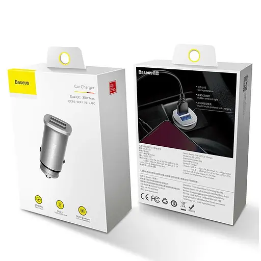 Baseus Square Metal QC 3.0 30W 2USB - фото 7