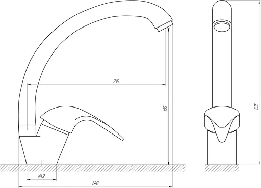 Змішувач для кухні EcoMix E-GEZ-203S Хром - фото 5