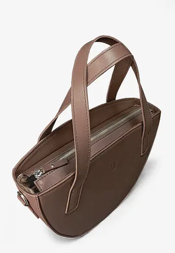 Жіноча шкіряна сумка Bella темно-бежева - фото 4