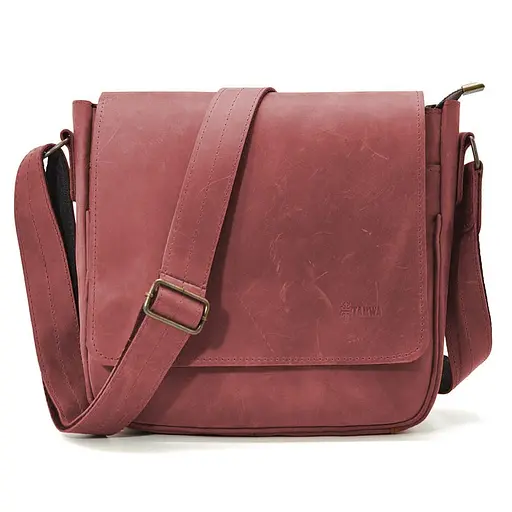 Чоловіча шкіряна сумка через плече TARWA 28х26х9 см sum0028292 - фото 5