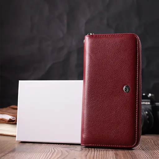 Кожаный женский кошелек ST Leather 20х10х2 см acs0028486 - фото 8