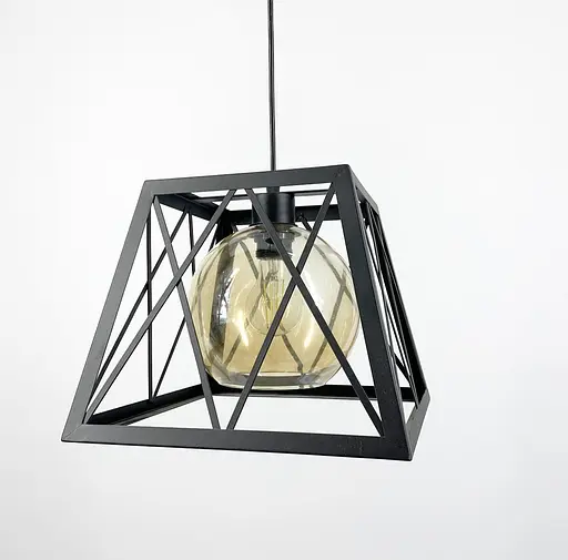 Світильник лофт у корпусі чорного кольору | Арт. 12308/1 | Line F - фото 4