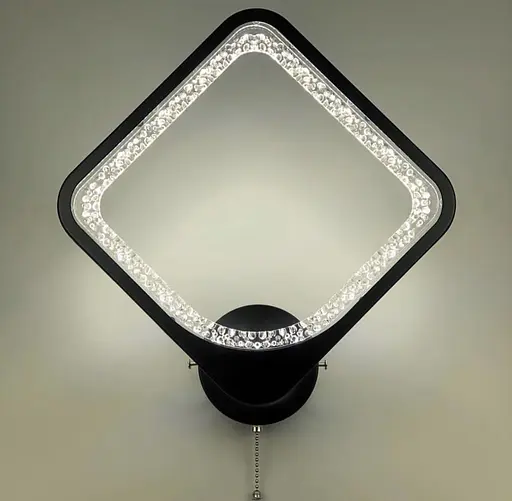 Стильний настінний LED світильник у чорному корпусі Line F 2281/1L Q BK - фото 2