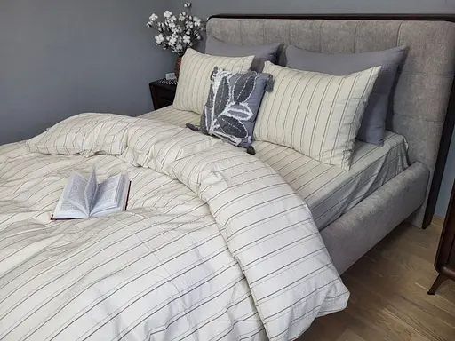 Комплект постельного белья Washed Cotton из вареного хлопка полоска Lines - двухспальный - фото 4