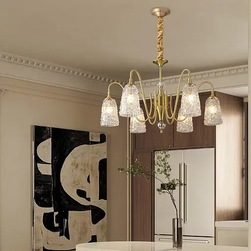 Светодиодная люстра Oрбита 5030 (Золотая) на 6 плафонов - фото 7