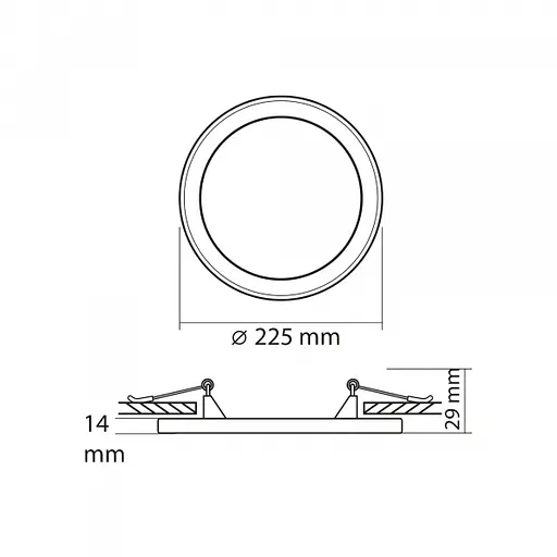 LED світильник вбудований з декоративною підсвіткою VIDEX DL4R 18W+6W 5000K+2700K 220V - фото 11