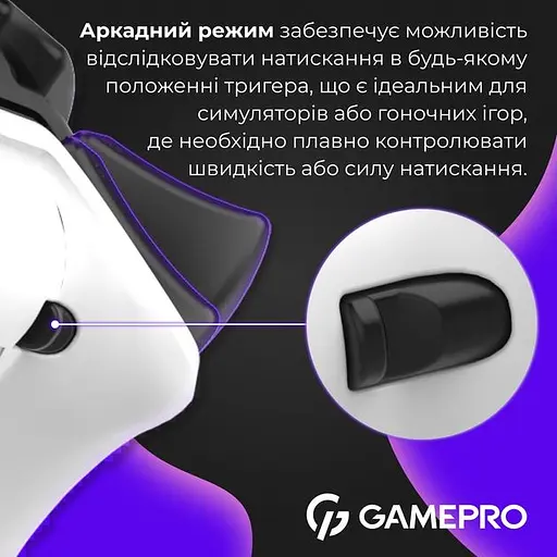 Геймпад GamePro GPS20W 2.4G/BT 5.1/USB бездротовий Switch/PC/PS/iOS/Android RGB White (GPS20W) - фото 14