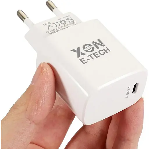 Зарядний пристрій XON PowerCharge 20W PD20 USB Type-C White (PCWB020020A0С1W 6167) - фото 2