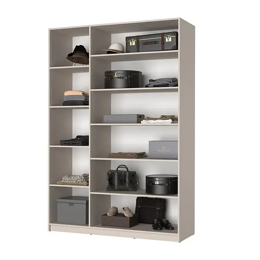 Шафа 3-дверна MebelStar Оскар Gloss BL-B, 4 додаткові полиці 150x52x220 см Дуб сонома/Білий (MBS-5261) - фото 2