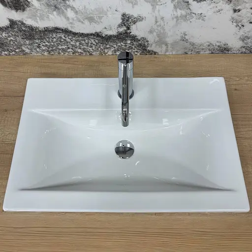 Умивальник VBI Fanusa 60 white врізний VBI-018064, Білий - фото 3