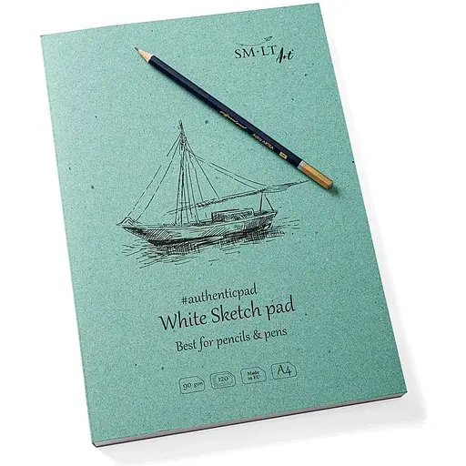 Блокнот-склейка для рисунку SM-LT Art Authentic А4 90г/м2 120л білий колір - фото 2