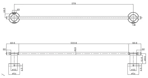 Тримач рушників Gappo 60 см G1801 - фото 4